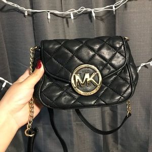 Michael Kors Small Leather Quilted Crossbody Bag